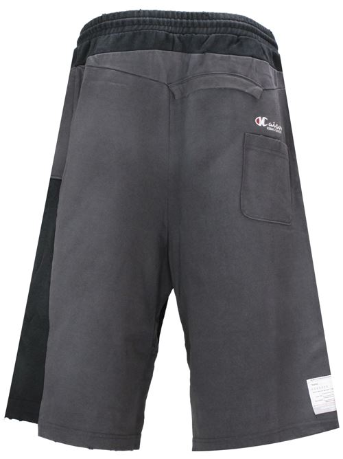 Layered cotton track shorts Mihara Yasuhiro | A10SP554BLACK